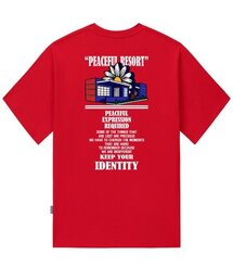 PEACEFUL RESORT GRAPHIC Tシャツ - レッド