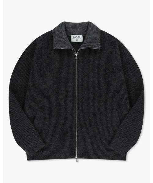 ASTLAY(アストレイ)の「Excella Lambswool Knit zip-up (Charcoal /M.Gray)(カーディガン/ボレロ・メンズ・その他・2/3)」の8枚目の写真