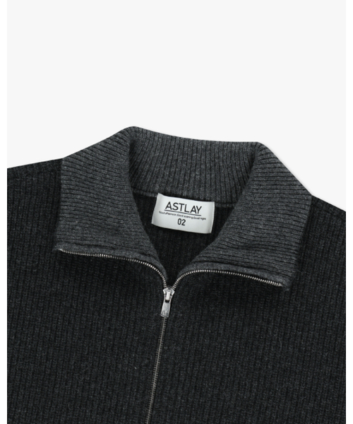 ASTLAY(アストレイ)の「Excella Lambswool Knit zip-up (Charcoal /M.Gray)(カーディガン/ボレロ・メンズ・その他・2/3)」の9枚目の写真