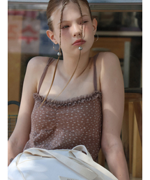 SOFT SEOUL（ソフトソウル）の「ガーデンフリルビスチェトップ_ブラウン（Tシャツ/カットソー）」