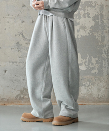 SECONDMONO（セカンドモノローグ）の「フリース起毛ワイドバルーンフィットスウェットパンツ[GRAY]_SEPT073GRAY（スウェットパンツ）」