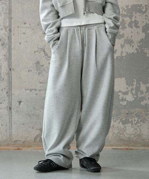 SECONDMONO（セカンドモノローグ）の「フリース起毛ワイドバルーンフィットスウェットパンツ[GRAY]_SEPT073GRAY（スウェットパンツ・レディース・その他・SMALL/MEDIUM/LARGE）」の5枚目の写真
