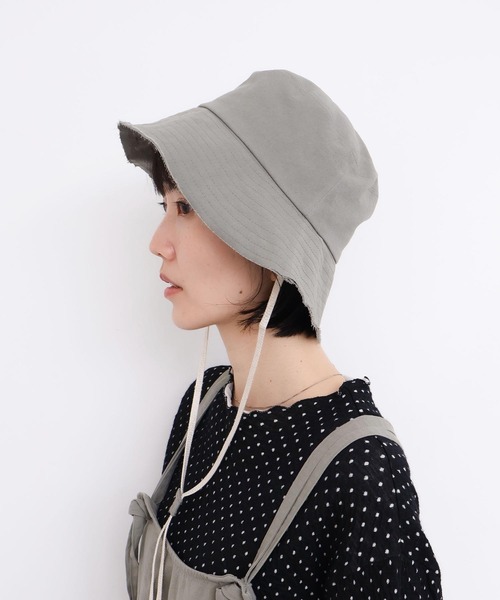 l'atelier du savon(アトリエドサボン)の「washi cotton おうちのバケットハット(ハット・レディース・ピンク/カーキ・FREE)」の2枚目の写真
