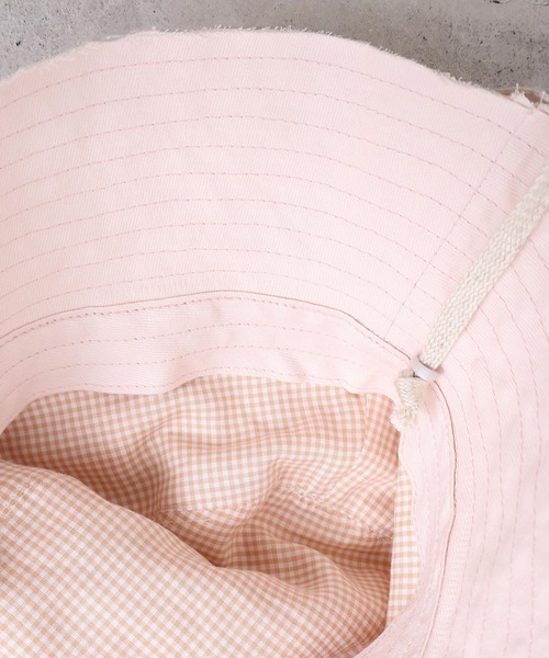 l'atelier du savon(アトリエドサボン)の「washi cotton おうちのバケットハット(ハット・レディース・ピンク/カーキ・FREE)」の3枚目の写真