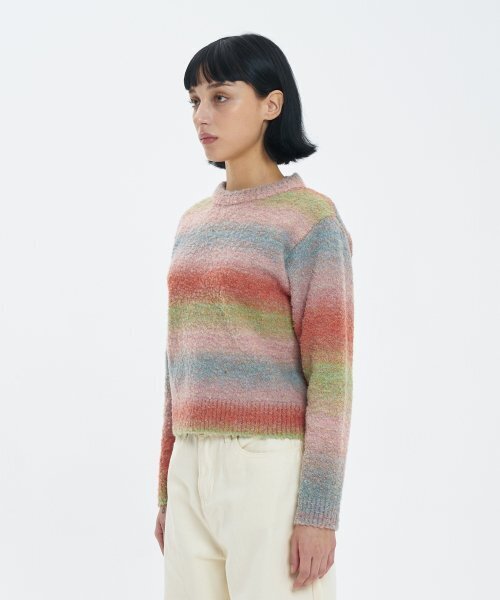 BLOND9(ブロンドナイン)の「ウールグラデーションミックスニット_ブラウン(ニット/セーター・レディース・その他・MEDIUM/SMALL)」の2枚目の写真