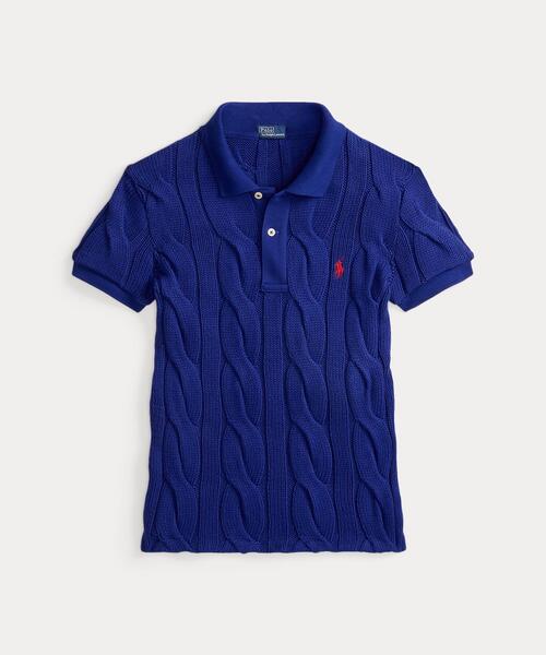 POLO RALPH LAUREN(ポロ ラルフ ローレン)の「ケーブルニット コットン ポロシャツ(ポロシャツ・レディース・マルチ・S/M/L/XL/XS)」の7枚目の写真