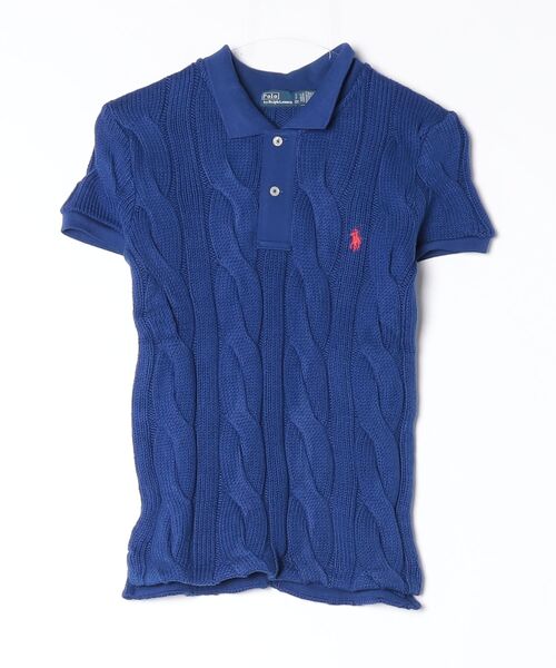 POLO RALPH LAUREN(ポロ ラルフ ローレン)の「ケーブルニット コットン ポロシャツ(ポロシャツ・レディース・マルチ・S/M/L/XL/XS)」の3枚目の写真