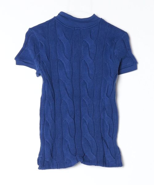 POLO RALPH LAUREN(ポロ ラルフ ローレン)の「ケーブルニット コットン ポロシャツ(ポロシャツ・レディース・マルチ・S/M/L/XL/XS)」の2枚目の写真