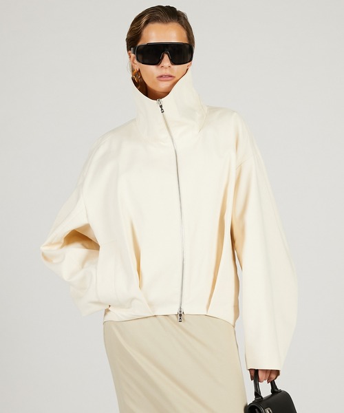 PRANK PROJECT（プランクプロジェクト）の「【2026Spring Pre-Order】ボリュームタックフォルムブルゾン / Volume-Tucked Form Blouson（ブルゾン・レディース・ブラック/アイボリー・FREE）」の6枚目の写真