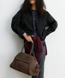 CHRISTINE PROJECT（クリスティンプロジェクト）の「TWO ZIPPER BAG SUEDE ORIGINAL(BROWNIE)（トートバッグ・レディース）」