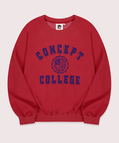 Classic Big Logo Pigment Raglan Sweatshirt_Vintage Red [Unisex]