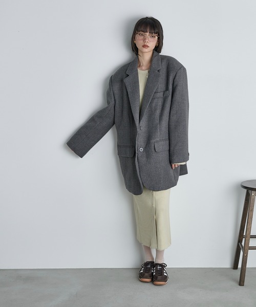 THE YOn(ザヨン)の「2WAYフレアスリーブリブニットワンピース(ワンピース・レディース・グレー/アイボリー/ライム/ネイビー・FREE)」の20枚目の写真