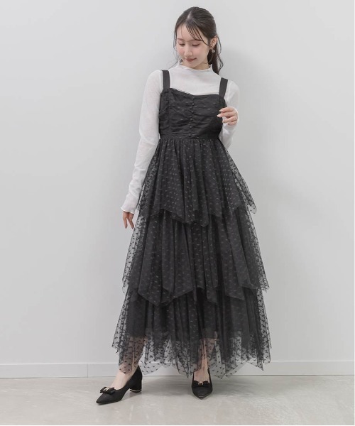 RANDA(ランダ)の「【Heart Collection】ハートチュールリボンティアードワンピース(ワンピース・レディース・ブラック/ホワイト・0/1)」の21枚目の写真