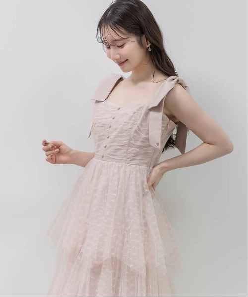 RANDA(ランダ)の「【Heart Collection】ハートチュールリボンティアードワンピース(ワンピース・レディース・ブラック/ホワイト・0/1)」の22枚目の写真