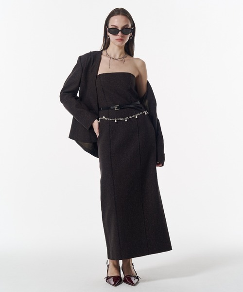 JOSE MOON(ジョゼムーン)の「NO COLLAR JACKET/ノーカラージャケット(ノーカラージャケット・レディース・ブラック/ブラウン・38/36)」の15枚目の写真
