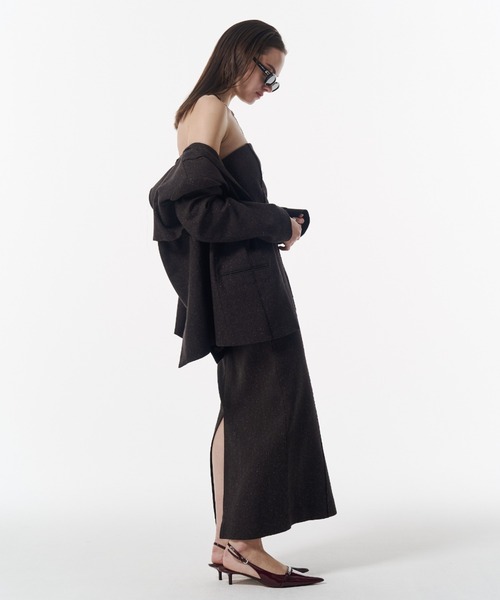 JOSE MOON(ジョゼムーン)の「NO COLLAR JACKET/ノーカラージャケット(ノーカラージャケット・レディース・ブラック/ブラウン・38/36)」の16枚目の写真