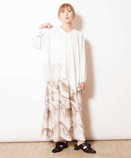 OSMOSIS(オズモーシス)の「プリントフレアースカート(スカート・レディース・チャコール/ブラウン/ピンク・ONE SIZE)」の19枚目の写真