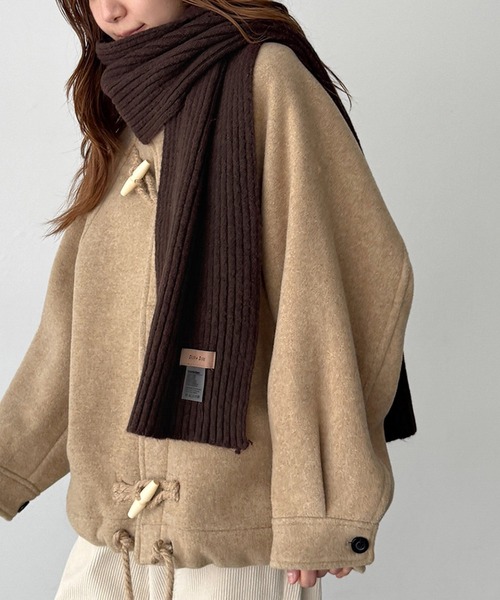 CANAL JEAN（キャナルジーン）の「El mar　カシミアタッチリブマフラー（マフラー・レディース・グレー/ブラウン/ベージュ/チャコールグレー・ONE SIZE）」の3枚目の写真