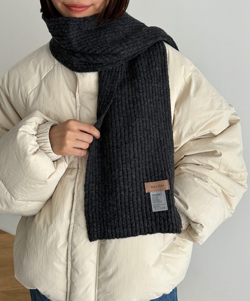 CANAL JEAN（キャナルジーン）の「El mar　カシミアタッチリブマフラー（マフラー・レディース・グレー/ブラウン/ベージュ/チャコールグレー・ONE SIZE）」の2枚目の写真