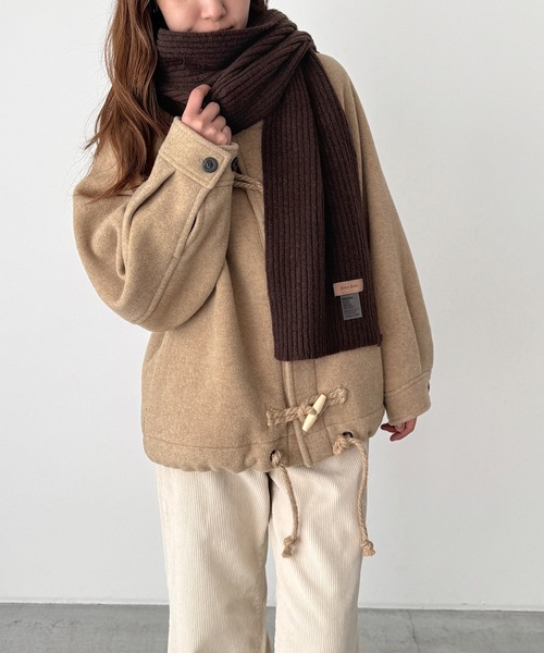 CANAL JEAN（キャナルジーン）の「El mar　カシミアタッチリブマフラー（マフラー・レディース・グレー/ブラウン/ベージュ/チャコールグレー・ONE SIZE）」の7枚目の写真