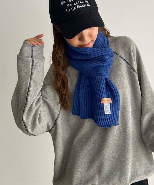 CANAL JEAN（キャナルジーン）の「El mar　カシミアタッチリブマフラー（マフラー・レディース・グレー/ブラウン/ベージュ/チャコールグレー・ONE SIZE）」の9枚目の写真