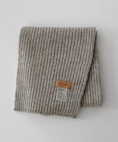 CANAL JEAN（キャナルジーン）の「El mar　カシミアタッチリブマフラー（マフラー・レディース・グレー/ブラウン/ベージュ/チャコールグレー・ONE SIZE）」の13枚目の写真