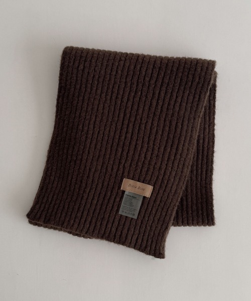 CANAL JEAN（キャナルジーン）の「El mar　カシミアタッチリブマフラー（マフラー・レディース・グレー/ブラウン/ベージュ/チャコールグレー・ONE SIZE）」の14枚目の写真