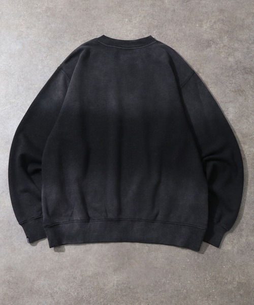 VISION STREET WEAR（ヴィジョンストリートウェア）の「【VISION STREET WEAR/ヴィジョンストリートウェア】Bleach College TRN/ブリーチ加工 カレッジロゴ スウェット トレーナー（スウェット・メンズ・ライトグレー/ブルー/ブラック・LL/L/M）」の10枚目の写真