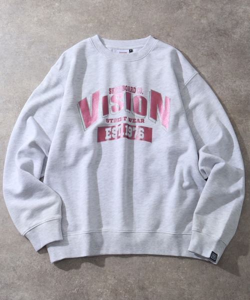 VISION STREET WEAR（ヴィジョンストリートウェア）の「【VISION STREET WEAR/ヴィジョンストリートウェア】Bleach College TRN/ブリーチ加工 カレッジロゴ スウェット トレーナー（スウェット・メンズ・ライトグレー/ブルー/ブラック・LL/L/M）」の15枚目の写真