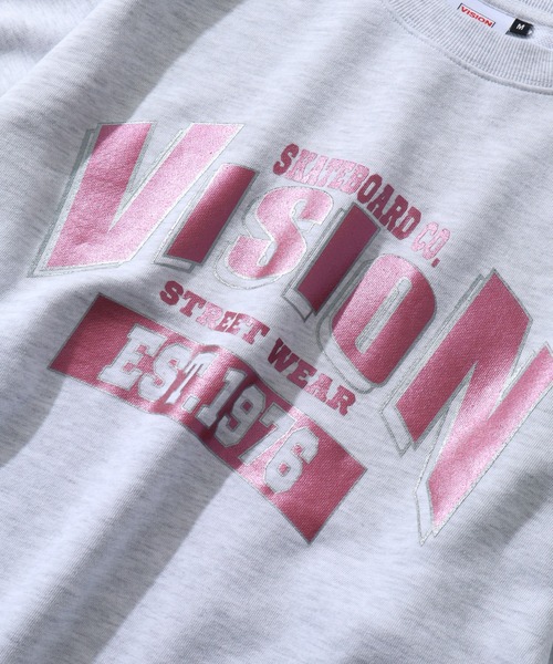 VISION STREET WEAR（ヴィジョンストリートウェア）の「【VISION STREET WEAR/ヴィジョンストリートウェア】Bleach College TRN/ブリーチ加工 カレッジロゴ スウェット トレーナー（スウェット・メンズ・ライトグレー/ブルー/ブラック・LL/L/M）」の16枚目の写真