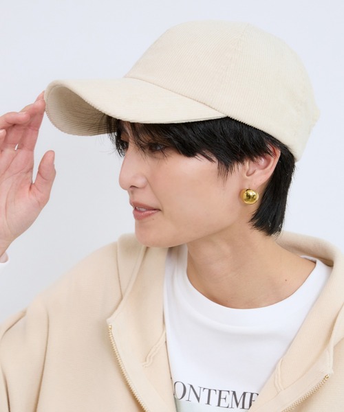 BARNYARDSTORM（バンヤードストーム）の「BARNYARDSTORM / 刺繍コーデュロイCAP（キャップ・レディース・オフホワイト/ブラウン/ネイビー・FREE）」の20枚目の写真