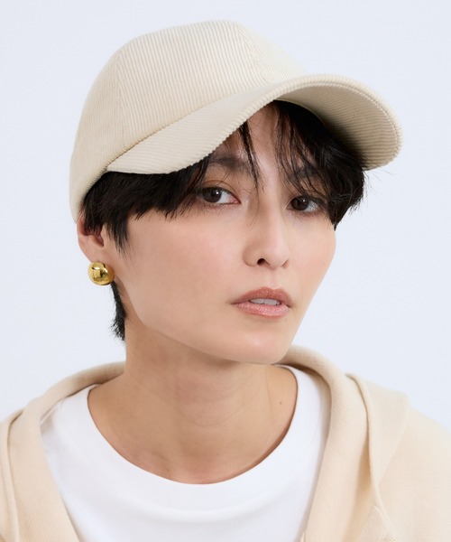 BARNYARDSTORM（バンヤードストーム）の「BARNYARDSTORM / 刺繍コーデュロイCAP（キャップ・レディース・オフホワイト/ブラウン/ネイビー・FREE）」の21枚目の写真