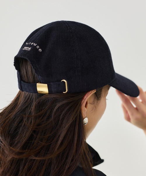 BARNYARDSTORM（バンヤードストーム）の「BARNYARDSTORM / 刺繍コーデュロイCAP（キャップ・レディース・オフホワイト/ブラウン/ネイビー・FREE）」の7枚目の写真