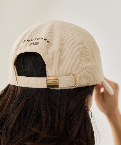 BARNYARDSTORM（バンヤードストーム）の「BARNYARDSTORM / 刺繍コーデュロイCAP（キャップ・レディース・オフホワイト/ブラウン/ネイビー・FREE）」の5枚目の写真