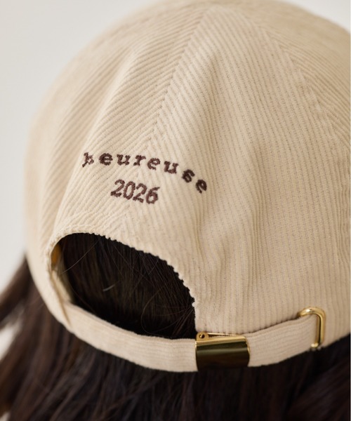 BARNYARDSTORM（バンヤードストーム）の「BARNYARDSTORM / 刺繍コーデュロイCAP（キャップ・レディース・オフホワイト/ブラウン/ネイビー・FREE）」の4枚目の写真