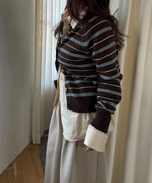 WILLFULLY（ウィルフリー）の「back volume statement cocoon shirt（シャツ/ブラウス・レディース・ブルー/ピンク/イエロー系・FREE）」の17枚目の写真