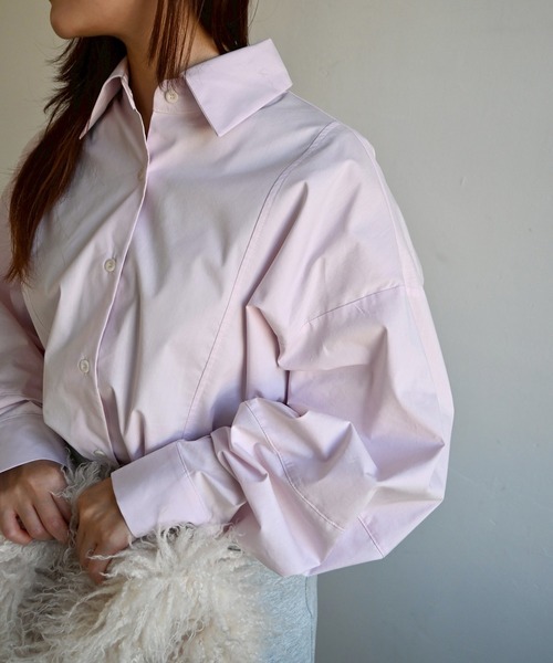 シャツ+ブラウス(長袖+七分) back volume statement cocoon shirt WILLFULLY official web store（ウィルフリーコウシキツウハン）商品