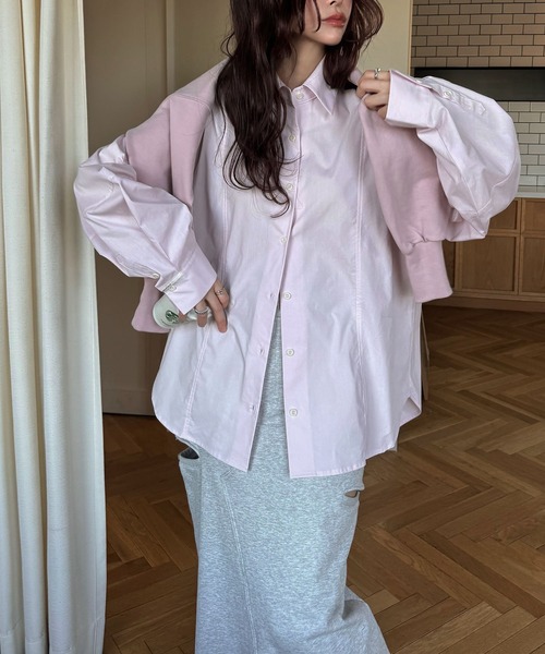 WILLFULLY（ウィルフリー）の「back volume statement cocoon shirt（シャツ/ブラウス・レディース・ブルー/ピンク/イエロー系・FREE）」の22枚目の写真