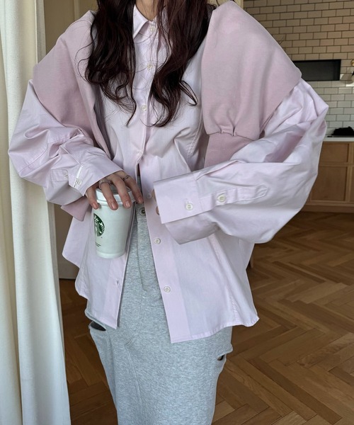 WILLFULLY（ウィルフリー）の「back volume statement cocoon shirt（シャツ/ブラウス・レディース・ブルー/ピンク/イエロー系・FREE）」の20枚目の写真