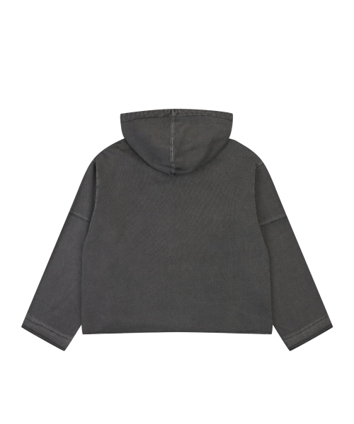 ORDINARY HOLIDAY（オーディナリー ホリデー）の「PIGMENT DEEP V-NECK HOODIE [CHARCOAL]（パーカー・レディース・その他・FREE）」の4枚目の写真