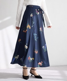 Andemiu | ボタニカルフラワーフレアスカート639130(スカート)