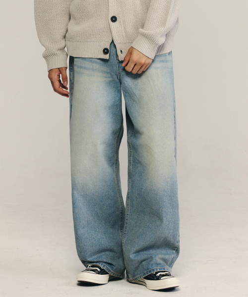 REFLYPERKY(リフライパーキー)の「HT8705ウェアエバーワイドデニム(LIGHT WASHED)(デニムパンツ・メンズ・その他・SMALL/XX-LARGE/X-SMALL/L(32)/M(30)/XL(34))」の1枚目の写真