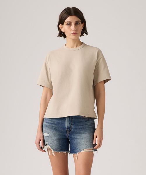Levi's(リーバイス)の「Levi's/リーバイス ヴィンテージ ショートスリーブTシャツ(Tシャツ/カットソー・レディース・グレー・M/S/XS)」の1枚目の写真