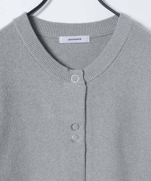 JEANASIS(ジーナシス)の「アソートリングスナップクルーカーディガン/650169(カーディガン/ボレロ・レディース・ピンク/グレー/ネイビー/ブラック系その他・FREE)」の6枚目の写真