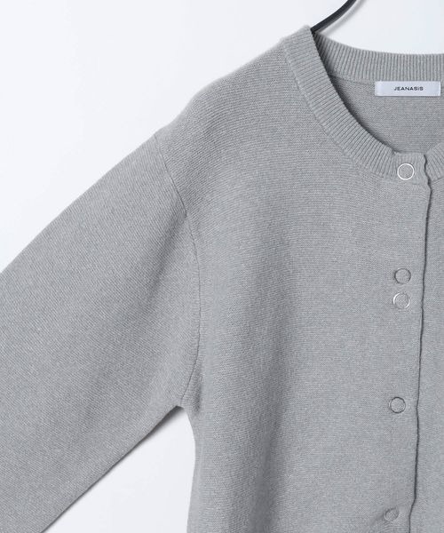 JEANASIS(ジーナシス)の「アソートリングスナップクルーカーディガン/650169(カーディガン/ボレロ・レディース・ピンク/グレー/ネイビー/ブラック系その他・FREE)」の7枚目の写真