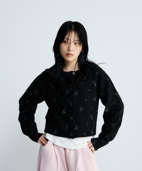 JEANASIS(ジーナシス)の「アソートリングスナップクルーカーディガン/650169(カーディガン/ボレロ・レディース・ピンク/グレー/ネイビー/ブラック系その他・FREE)」の21枚目の写真