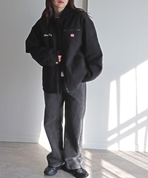 RED KAP（レッドキャップ）の「【RED KAP/レッドキャップ】 襟コーデュロイダックジャケット（ブルゾン・レディース・ブラック/カーキ/ベージュ・M/L/XL）」の4枚目の写真