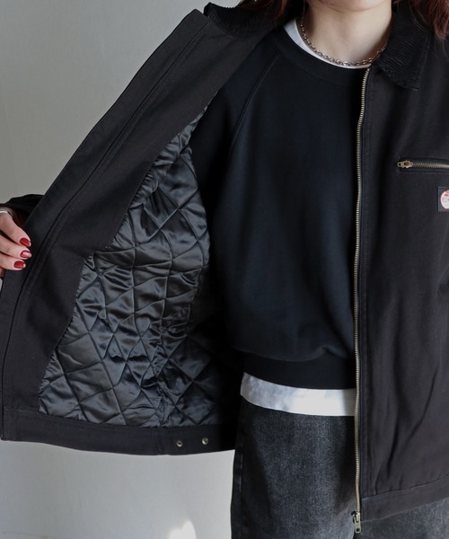 RED KAP（レッドキャップ）の「【RED KAP/レッドキャップ】 襟コーデュロイダックジャケット（ブルゾン・レディース・ブラック/カーキ/ベージュ・M/L/XL）」の6枚目の写真