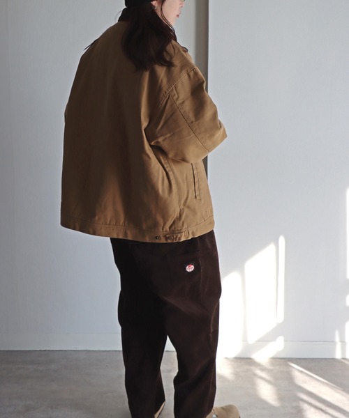 RED KAP（レッドキャップ）の「【RED KAP/レッドキャップ】 襟コーデュロイダックジャケット（ブルゾン・レディース・ブラック/カーキ/ベージュ・M/L/XL）」の10枚目の写真