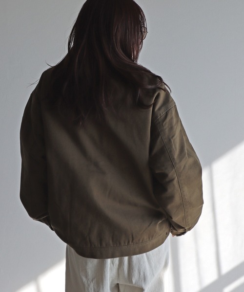 RED KAP（レッドキャップ）の「【RED KAP/レッドキャップ】 襟コーデュロイダックジャケット（ブルゾン・レディース・ブラック/カーキ/ベージュ・M/L/XL）」の15枚目の写真